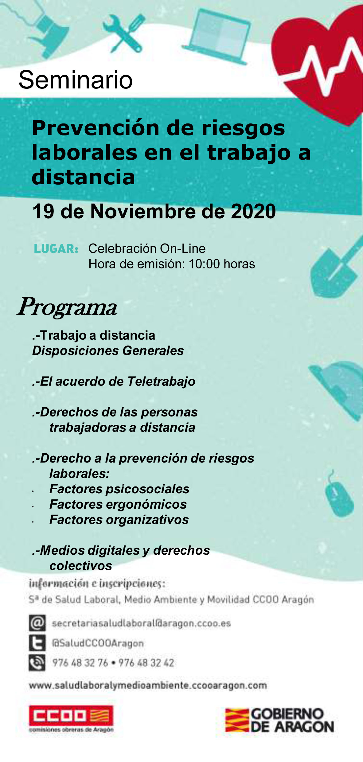 Seminario PREVENCIÓN DE RIESGOS LABORALES EN EL TELETRABAJO